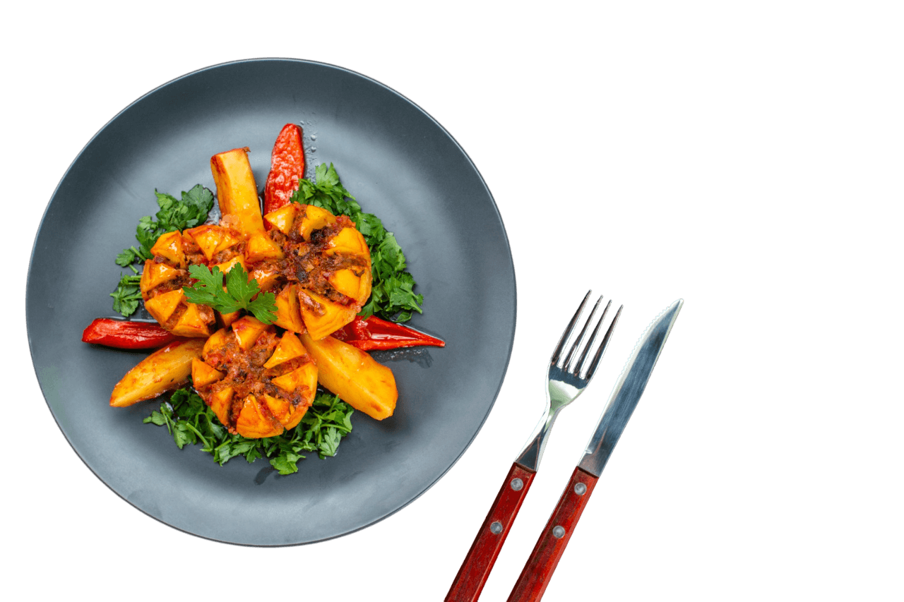 Roasted vegetable plate